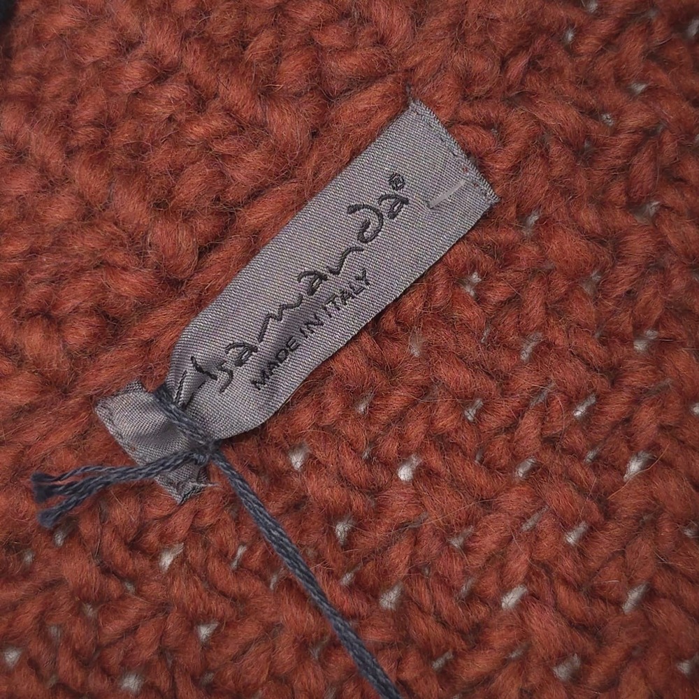 ELSAMANDA ANTHROPOLOGIE New O/S Chunky Knit Zip Cardigan ITALY MADE WOOL ALPACA - Picture 2 of 11
